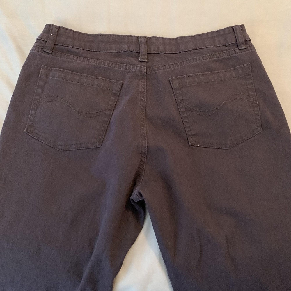 FDJ French Dressing Olivia Straight‎ Jeans Womens 12P Petite Brown Mid Rise - Picture 10 of 11